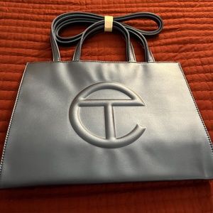 Medium Telfar cobalt blue shopping bag